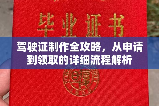 广丰驾驶证制作全攻略，从申请到领取的详细流程解析